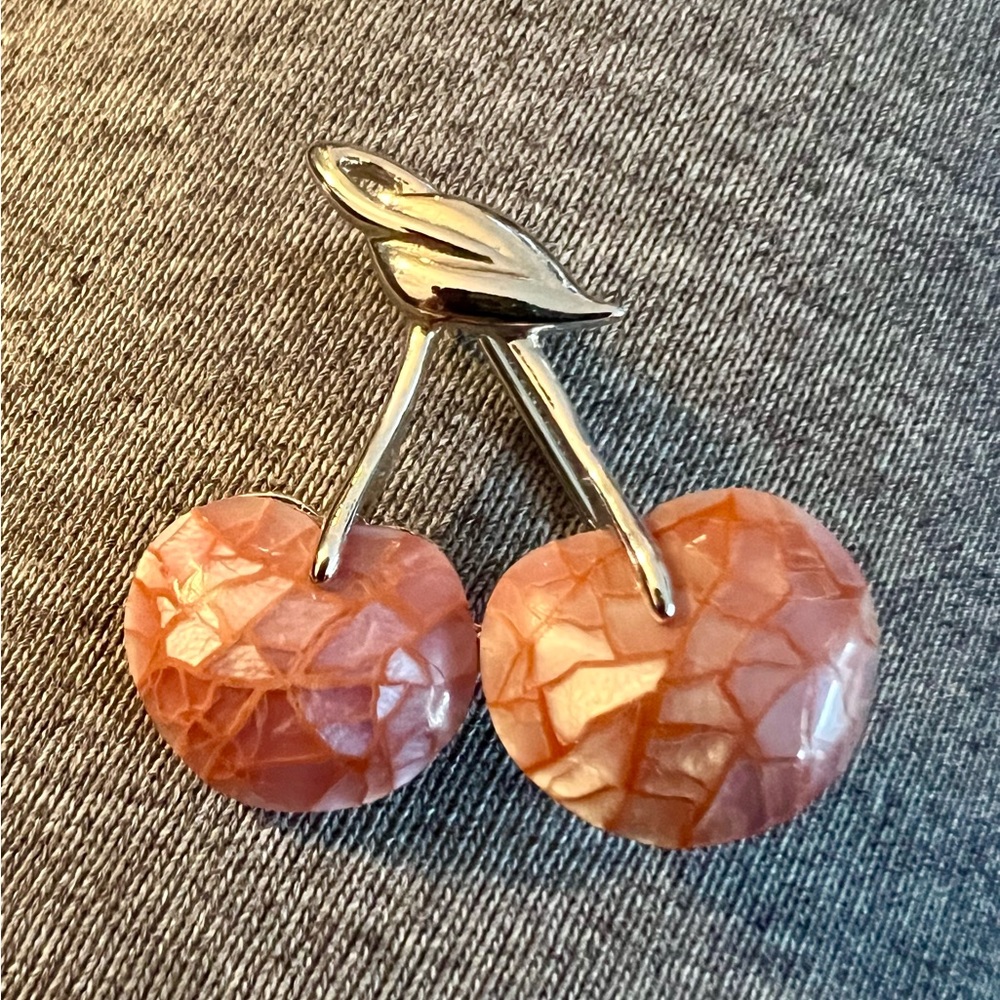 Cherry brooch